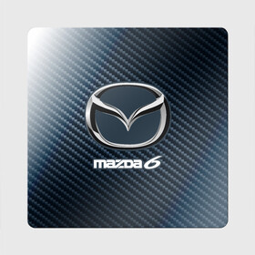 Магнит виниловый Квадрат с принтом MAZDA 6 - Карбон в Кировске, полимерный материал с магнитным слоем | размер 9*9 см, закругленные углы | auto | logo | mazda | mazda 6 | moto | symbol | авто | автомобиль | гонки | знак | карбон | лого | логотип | логотипы | мазда | марка | машина | мото | символ | символы