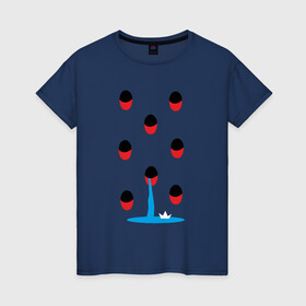 Женская футболка хлопок с принтом Иллюзия номер 2 в Кировске, 100% хлопок | прямой крой, круглый вырез горловины, длина до линии бедер, слегка спущенное плечо | yaay | иллюзия | иллюзорный | кораблик | море | обман | оп арт | прикол | терка | фокус