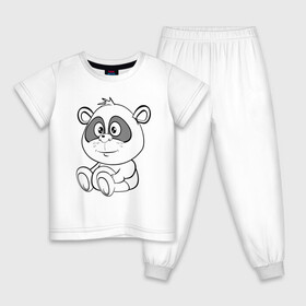 Детская пижама хлопок с принтом Пандочка в подгузниках в Кировске, 100% хлопок |  брюки и футболка прямого кроя, без карманов, на брюках мягкая резинка на поясе и по низу штанин
 | веселье | детские | для девушек | для детей | китай | медведь | медвежонок | мультики | панда | пандочка | сказка | сказочные | удивление
