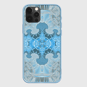 Чехол для iPhone 12 Pro Max с принтом Коллекция Фрактальная мозаика Голубой 292-6-n в Кировске, Силикон |  | blue | fractal | light | pattern | symmetrical | на витрину | светлый | симметричный | узор | фрактал