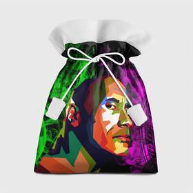 Подарочный 3D мешок с принтом Дуэйн Джонсон АРТ Скала в Кировске, 100% полиэстер | Размер: 29*39 см | актер | боец | вектор | джонсон | дуэйн | зеленый | лицо | лысый | неон | огонь | пламя | реслинг | селебрити | скала | фиолетовый | харизма