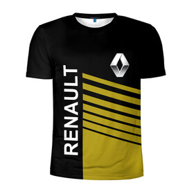 Мужская футболка 3D спортивная с принтом РЕНО (Renault) в Кировске, 100% полиэстер с улучшенными характеристиками | приталенный силуэт, круглая горловина, широкие плечи, сужается к линии бедра | for | life | logan | renault | reno | логан | рено | рэно