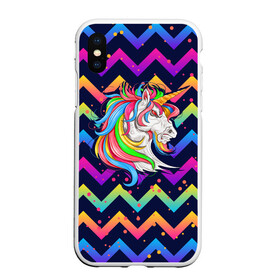 Чехол для iPhone XS Max матовый с принтом Cерьезный Единорог Frowning Unicorn в Кировске, Силикон | Область печати: задняя сторона чехла, без боковых панелей | angry | neon | unicorn | единорог | злой | кислотный | конь | лошадь | неон | пони | радуга | радужный | сердитый | серьезный | хмурый | юникорн