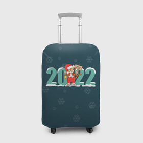 Чехол для чемодана 3D с принтом Новый год 2022 | Год тигра в Кировске, 86% полиэфир, 14% спандекс | двустороннее нанесение принта, прорези для ручек и колес | 2022 | christmas | new year | год тигра | наступающий год | новогодний | новый год | рождественский | рождество | рождество христово | с новым годом | святки | тигр | тигренок