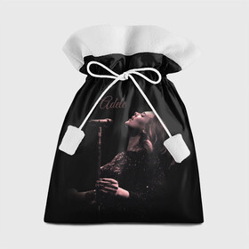 Подарочный 3D мешок с принтом Песнь Адель в Кировске, 100% полиэстер | Размер: 29*39 см | девушка | имя | микрофон | певица | песня