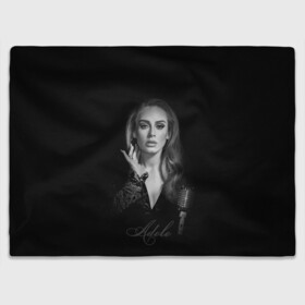 Плед 3D с принтом Adele Icon в Кировске, 100% полиэстер | закругленные углы, все края обработаны. Ткань не мнется и не растягивается | девушка | имя | микрофон | певица | фото