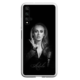 Чехол для Honor 20 с принтом Adele Icon в Кировске, Силикон | Область печати: задняя сторона чехла, без боковых панелей | девушка | имя | микрофон | певица | фото