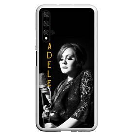 Чехол для Honor 20 с принтом Певица Adele в Кировске, Силикон | Область печати: задняя сторона чехла, без боковых панелей | девушка | имя | микрофон | надпись | певица