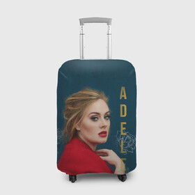 Чехол для чемодана 3D с принтом Portrait Adele в Кировске, 86% полиэфир, 14% спандекс | двустороннее нанесение принта, прорези для ручек и колес | имя | лицо | надпись | певица | портрет