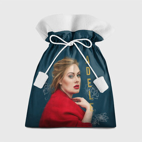 Подарочный 3D мешок с принтом Portrait Adele в Кировске, 100% полиэстер | Размер: 29*39 см | имя | лицо | надпись | певица | портрет