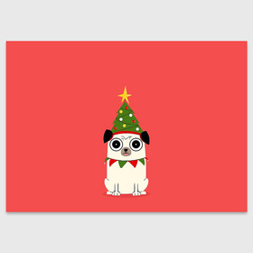 Поздравительная открытка с принтом Новогодний Мопс   Пёсик в Кировске, 100% бумага | плотность бумаги 280 г/м2, матовая, на обратной стороне линовка и место для марки
 | 2021 | 2022 | bite me | christmas | marry christmas | new year | в топе | герлянды | для друга | елка | кусь | мопс | нг | новогодний мопс | новогодний свитер | новый год | пёсик | песк | подарок | пряник | пряня | псина