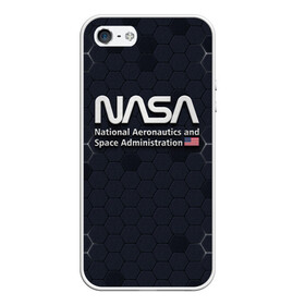 Чехол для iPhone 5/5S матовый с принтом NASA 3D LOGO   НАСА 3D логотип в Кировске, Силикон | Область печати: задняя сторона чехла, без боковых панелей | Тематика изображения на принте: elon | mask | musk | nasa | space x | star | америка | астронавт | звезды | земля | илон | космонавт | космос | луна | марс | маск | наса | планета | ракета | флаг