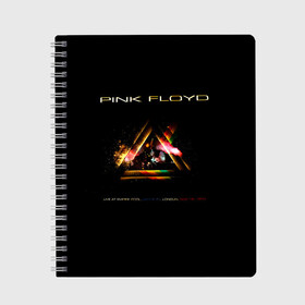 Тетрадь с принтом Live at the Empire Pool - Pink Floyd в Кировске, 100% бумага | 48 листов, плотность листов — 60 г/м2, плотность картонной обложки — 250 г/м2. Листы скреплены сбоку удобной пружинной спиралью. Уголки страниц и обложки скругленные. Цвет линий — светло-серый
 | pink floyd | pinkfloyd | альбом | арт | артрок | дэвид гилмор | пинк флойд | пинкфлойд | прогрессивный | психоделический | ричард райт | роджер уотерс | рок группа | сид барретт | симфонический | спэйс | эйсид