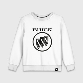 Детский свитшот хлопок с принтом Buick | Black and White Logo в Кировске, 100% хлопок | круглый вырез горловины, эластичные манжеты, пояс и воротник | Тематика изображения на принте: auto | avista | buick | cascada | enclave | encore | logo | regal | verano | wildcat | авто | автомобиль | ам | бьюик | бюик | лого | логотип | машина | машины | эмблема