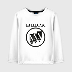 Детский лонгслив хлопок с принтом Buick | Black and White Logo в Кировске, 100% хлопок | круглый вырез горловины, полуприлегающий силуэт, длина до линии бедер | Тематика изображения на принте: auto | avista | buick | cascada | enclave | encore | logo | regal | verano | wildcat | авто | автомобиль | ам | бьюик | бюик | лого | логотип | машина | машины | эмблема