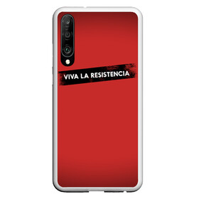 Чехол для Honor P30 с принтом VIVA LA RESISTENCIA в Кировске, Силикон | Область печати: задняя сторона чехла, без боковых панелей | bella | bells | casa | ciao | de | el | jingle | la | moscow | netflix | papel | professor | resistencia | tokio | viva | бумажный | дом | профессор