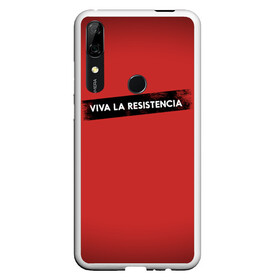 Чехол для Honor P Smart Z с принтом VIVA LA RESISTENCIA в Кировске, Силикон | Область печати: задняя сторона чехла, без боковых панелей | bella | bells | casa | ciao | de | el | jingle | la | moscow | netflix | papel | professor | resistencia | tokio | viva | бумажный | дом | профессор