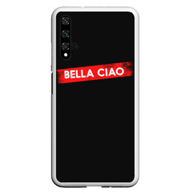 Чехол для Honor 20 с принтом BELLA CIAO (БУМАЖНЫЙ ДОМ) в Кировске, Силикон | Область печати: задняя сторона чехла, без боковых панелей | bella | bells | casa | ciao | de | el | jingle | la | moscow | netflix | papel | professor | resistencia | tokio | viva | бумажный | дом | профессор