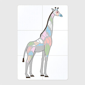 Магнитный плакат 2Х3 с принтом Волшебный жираф в Кировске, Полимерный материал с магнитным слоем | 6 деталей размером 9*9 см | Тематика изображения на принте: автралия | африка | волшебство | животное | жираф | зверь | мило | милота | мозаика | редкое животное | сказка | цвета | чудо | экзотика