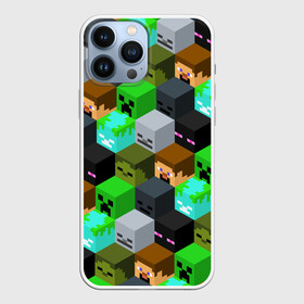 Чехол для iPhone 13 Pro Max с принтом MINECRAFT PATTERN   МАЙНКРАФТ УЗОР в Кировске,  |  | Тематика изображения на принте: block | craft | creeper | cube | dungeons | game | games | logo | mine | minecraft | miner | pattern | pixel | zombie | блок | геометрия | данжен | зомби | игра | игры | крафт | крипер | кубики | лого | логотип | майкрафт | майн | майнкрафт | 