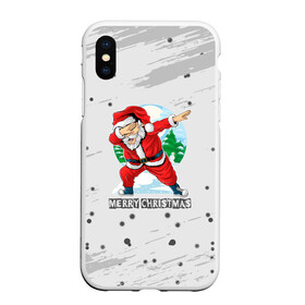 Чехол для iPhone XS Max матовый с принтом Merry Christmas Santa Dabbing. в Кировске, Силикон | Область печати: задняя сторона чехла, без боковых панелей | Тематика изображения на принте: 2022 | dabbing | happy new year | merry christmas | santa dabbing | год тигра | зима близко | нг | новогодний | новогодний тигр | новый год | новый год 2022 | рождество | символ 2022 года | снежинки