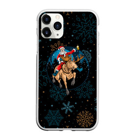 Чехол для iPhone 11 Pro Max матовый с принтом Олень и Santa. в Кировске, Силикон |  | 2022 | happy new year | merry christmas | rdnewyear22 | santa | год тигра | зима близко | нг | новогодний | новый год | новый год 2022 | олень | рождество | санта | символ 2022 года | снежинки