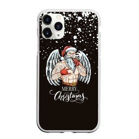 Чехол для iPhone 11 Pro матовый с принтом Merry Christmas Santa c Крыльями Ангела. в Кировске, Силикон |  | Тематика изображения на принте: 2022 | happy new year | merry christmas | santa | год тигра | зима близко | нг | новогодний | новый год | новый год 2022 | рождество | санта | символ 2022 года | снежинки