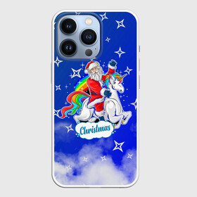 Чехол для iPhone 13 Pro с принтом Новогодний Санта с Единорогом. в Кировске,  |  | 2022 | happy new year | merry christmas | santa | год тигра | единорог | зима близко | нг | новогодний | новый год | новый год 2022 | рождество | санта | символ 2022 года | снежинки