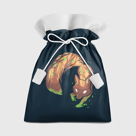 Подарочный 3D мешок с принтом Лисолес в Кировске, 100% полиэстер | Размер: 29*39 см | живо | животинка | животинки | животное | животные | звери | зверки | зверята | лес | лесной зверёк | лис | лиса | лисичка | лисички | лисолес | оранжевая лиса | тайга