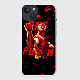 Чехол для iPhone 13 с принтом Ван Дамм Мен Сайтама в Кировске,  |  | hagemanto | one punch man | one punchman | onepunchman | saitama | sensei | аниме | ван панч мен | ванпанчмен | лысый плащ | манга | сайтама | сильнейший человек | учитель | человек одинудар | человек одного удара