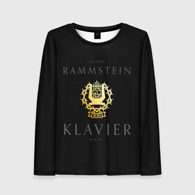 Женский лонгслив 3D с принтом Rammstein XXI - Klavier в Кировске, 100% полиэстер | длинные рукава, круглый вырез горловины, полуприлегающий силуэт | Тематика изображения на принте: lindemann | rammstein | ramstein | till lindemann | альбом | кристоф шнайдер | лоренц | метал | немецкая | оливер ридель | пауль ландерс | раммштайн | рамштайн | рихард круспе | рок группа | тилль линдеманн