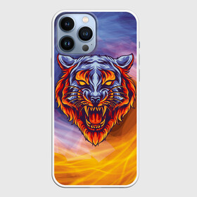 Чехол для iPhone 13 Pro Max с принтом Тигр в водно огненной стихии в Кировске,  |  | вода | огонь | символ года | стихия | тигр | хищник