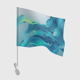 Флаг для автомобиля с принтом Акварельные Мазки в Кировске, 100% полиэстер | Размер: 30*21 см | абстракция | акварель | акварельные волны | волны | рисунок