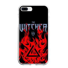 Чехол для iPhone 7Plus/8 Plus матовый с принтом THE WITCHER 3 ВЕДЬМАК 3 FIRE ОГОНЬ в Кировске, Силикон | Область печати: задняя сторона чехла, без боковых панелей | geralt | the witcher | the witcher wild hunt | witcher | wolf | аард | аксий | белый волк | ведьмак | ведьмак 3 | волк | геральт | игни | ирден | йенифер | каер морхен | квен | охотник | трисс | цири | школа волка