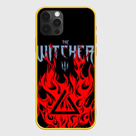 Чехол для iPhone 12 Pro с принтом THE WITCHER 3 ВЕДЬМАК 3 FIRE ОГОНЬ в Кировске, силикон | область печати: задняя сторона чехла, без боковых панелей | geralt | the witcher | the witcher wild hunt | witcher | wolf | аард | аксий | белый волк | ведьмак | ведьмак 3 | волк | геральт | игни | ирден | йенифер | каер морхен | квен | охотник | трисс | цири | школа волка