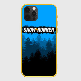 Чехол для iPhone 12 Pro с принтом SNOWRUNNER СНОУРАННЕР ЛЕС в Кировске, силикон | область печати: задняя сторона чехла, без боковых панелей | game | snow runner | snowrunner | грузовик | дальнобойщик | игра | симулятор | сноу раннер | сноураннер