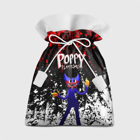 Подарочный 3D мешок с принтом Poppy Playtime длинный Монстр. в Кировске, 100% полиэстер | Размер: 29*39 см | Тематика изображения на принте: poppy playtime | игра | кукла | монстр | плэйтайм | поппи плейтайм | хагги вагги | хоррор