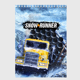 Скетчбук с принтом SNOWRUNNER ART СНОУРАННЕР АРТ в Кировске, 100% бумага
 | 48 листов, плотность листов — 100 г/м2, плотность картонной обложки — 250 г/м2. Листы скреплены сверху удобной пружинной спиралью | game | snow runner | snowrunner | winter | грузовик | дальнобойщик | зима | игра | лес | симулятор | снег | сноу раннер | сноураннер