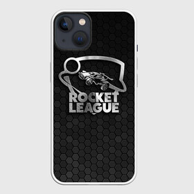 Чехол для iPhone 13 с принтом Rocket League Metal Logo в Кировске,  |  | auto | avto | car | race | rocket league | авто | гонки | машина | рокет лига | тачка