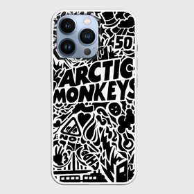 Чехол для iPhone 13 Pro с принтом Arctic monkeys Pattern в Кировске,  |  | alternative | arctic monkeys | metall | music | rock | альтернатива | арктик монкейс | арктические обезьяны | металл | музыка | рок