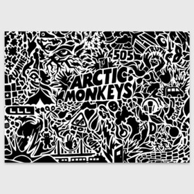 Поздравительная открытка с принтом Arctic monkeys Pattern в Кировске, 100% бумага | плотность бумаги 280 г/м2, матовая, на обратной стороне линовка и место для марки
 | alternative | arctic monkeys | metall | music | rock | альтернатива | арктик монкейс | арктические обезьяны | металл | музыка | рок