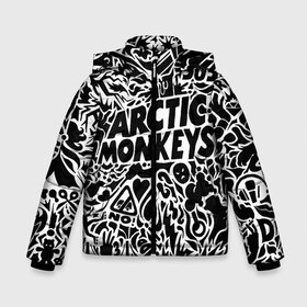 Зимняя куртка для мальчиков 3D с принтом Arctic monkeys Pattern в Кировске, ткань верха — 100% полиэстер; подклад — 100% полиэстер, утеплитель — 100% полиэстер | длина ниже бедра, удлиненная спинка, воротник стойка и отстегивающийся капюшон. Есть боковые карманы с листочкой на кнопках, утяжки по низу изделия и внутренний карман на молнии. 

Предусмотрены светоотражающий принт на спинке, радужный светоотражающий элемент на пуллере молнии и на резинке для утяжки | alternative | arctic monkeys | metall | music | rock | альтернатива | арктик монкейс | арктические обезьяны | металл | музыка | рок