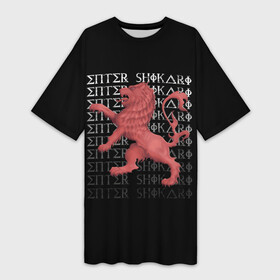 Платье-футболка 3D с принтом Enter Shikari Lion в Кировске,  |  | alternative | enter shikari | metall | music | rock | альтернатива | интер шикари | металл | музыка | рок | энтер шикари