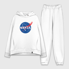 Женский костюм хлопок Oversize с принтом S A N T A (NASA) в Кировске,  |  | 2022 | bad | christmas | cold | hipster | ho | klaus | merry | nasa | new | santa | snow | space | winter | year | год | дед | зима | клаус | космос | мороз | наса | новый | рождество | санта | снег | хипстер | хо | холод