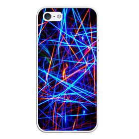 Чехол для iPhone 5/5S матовый с принтом NEON LINES Glowing Lines Effect в Кировске, Силикон | Область печати: задняя сторона чехла, без боковых панелей | rave neon | живые линии | неновые лучи | неон | неоновая лампа | неоновая ночь | неоновые ленты | неоновые линии разных цветов | неоновый рейв | светящиеся линии | флекс неон | эффект неона