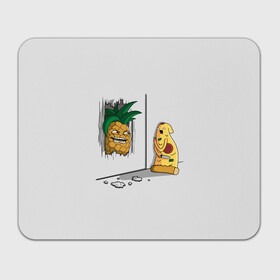 Прямоугольный коврик для мышки с принтом HERES PINEAPPLE! в Кировске, натуральный каучук | размер 230 х 185 мм; запечатка лицевой стороны | here | is | johnny | mem | meme | memes | pineapple | pizza | shining | ананас | джонни | мем | мемы | пица | пицца | сияние | это