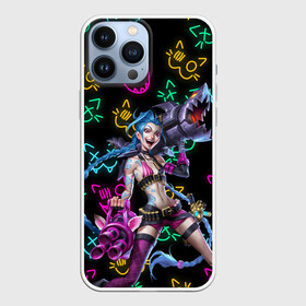 Чехол для iPhone 13 Pro Max с принтом JINX ARCANE NEON MEOW LOL в Кировске,  |  | Тематика изображения на принте: akali | arcane | fan | fan art | hero | jinx | kda | kda mas | league of legends | lol | meow | moba | neon | netflix | акали | аркейн | герой | джинкс | кда | лига легенд | лол | моба | неон | нетфликс | сериал