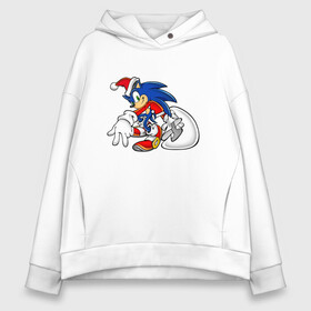 Женское худи Oversize хлопок с принтом Santa Claus Sonic the Hedgehog в Кировске, френч-терри — 70% хлопок, 30% полиэстер. Мягкий теплый начес внутри —100% хлопок | боковые карманы, эластичные манжеты и нижняя кромка, капюшон на магнитной кнопке | claus | santa | sonic | sonic team | sonic the hedgehog | ежик | мультик | мультяшный | новогодний | рождество | соник