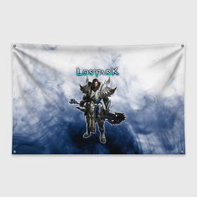 Флаг-баннер с принтом Lost Ark Воин Берсерк в Кировске, 100% полиэстер | размер 67 х 109 см, плотность ткани — 95 г/м2; по краям флага есть четыре люверса для крепления | berserk | lost ark | warrior | берсерк | воин | воин берсерк | лост арк