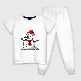 Детская пижама хлопок с принтом Двухсторонний снеговик в Кировске, 100% хлопок |  брюки и футболка прямого кроя, без карманов, на брюках мягкая резинка на поясе и по низу штанин
 | Тематика изображения на принте: snowman | большой снеговик | снеговик новогодний | снеговик с морковкой | снеговик с руками палками | снеговик с угольками глазками | снеговик спиной | снежная баба | снежный человек